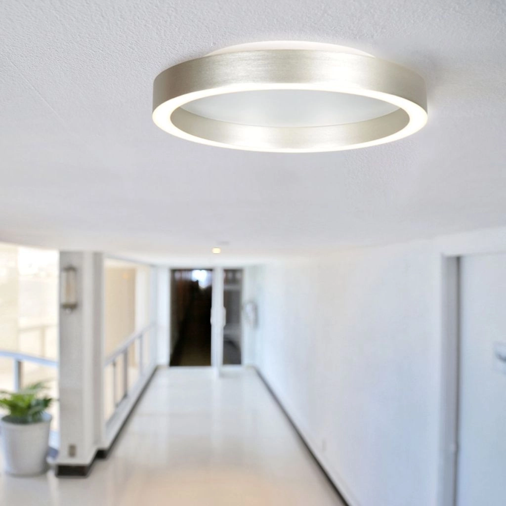Design ceiling lamp Ringlux brushed metal Ø 30cm Steinhauer 8712746180916
