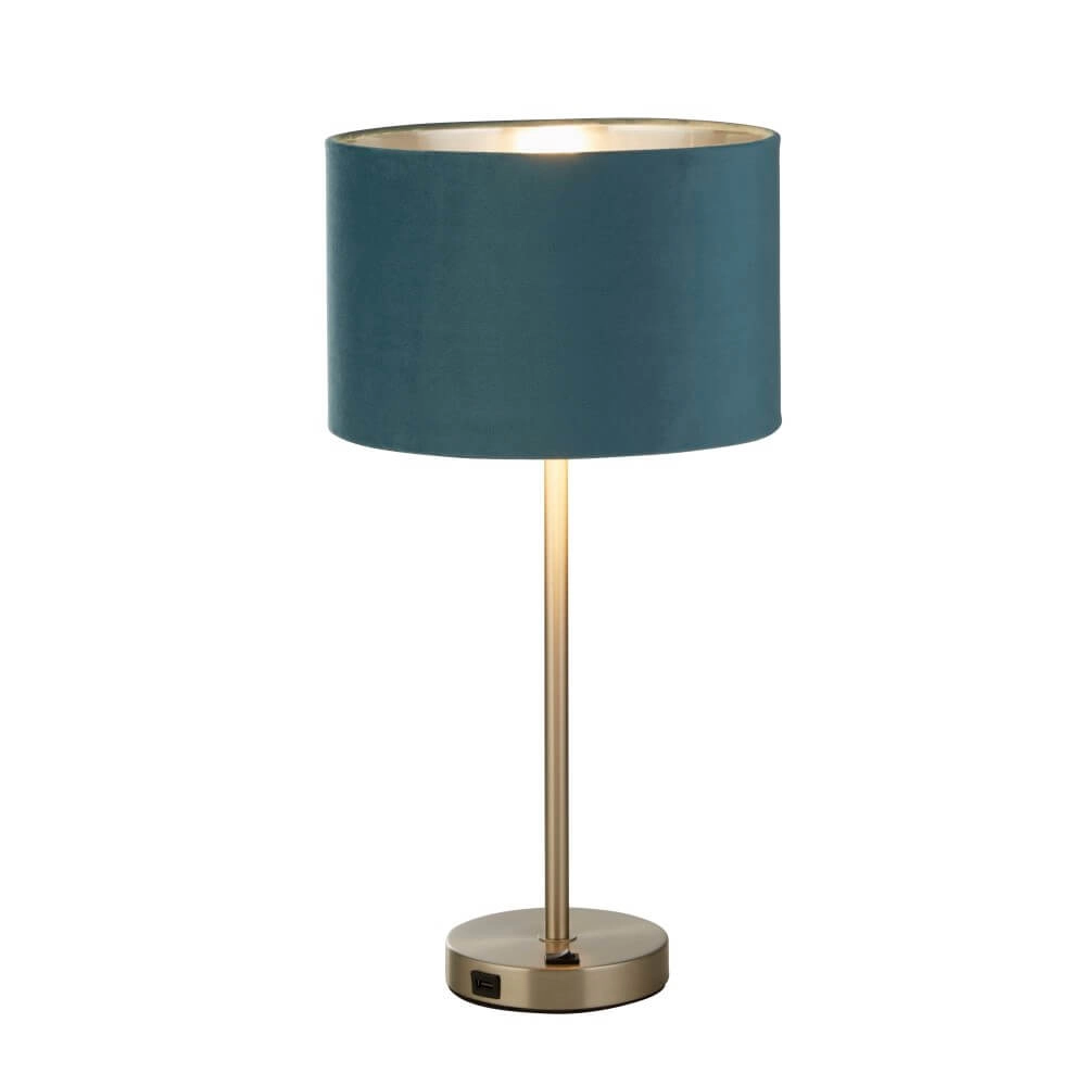 Table lamp Finn Gold with blue Searchlight 5053423257242