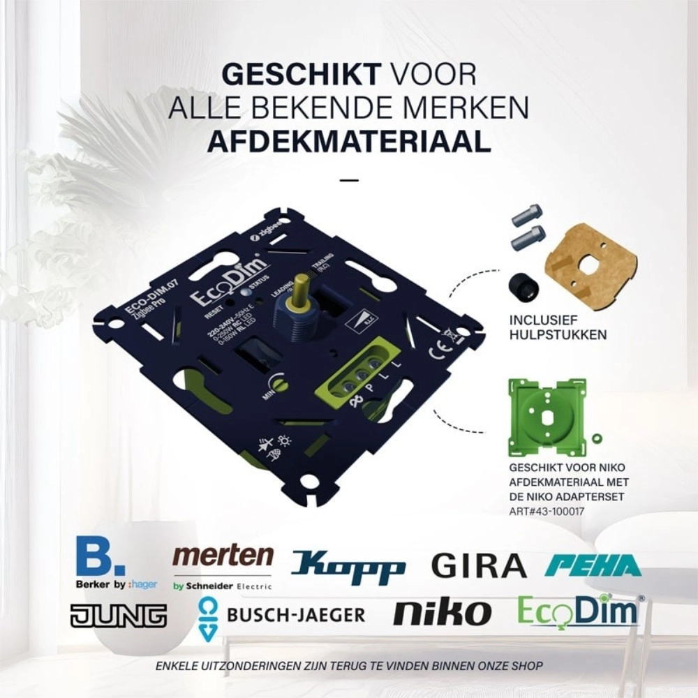 Ecodim Pro Led dimmer 0-250W Zigbee Beslight 8719322372895