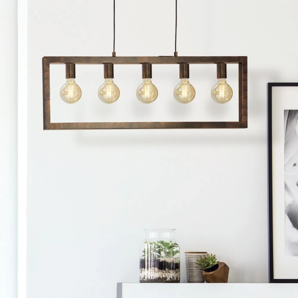 Country Pendant Lamp Oblong Searchlight 5053423226590