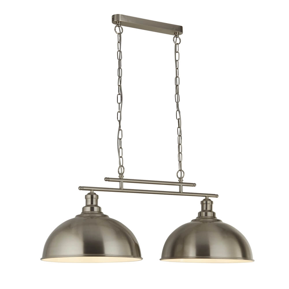 2 light pendant lamp Fusion White Searchlight 5053423202945