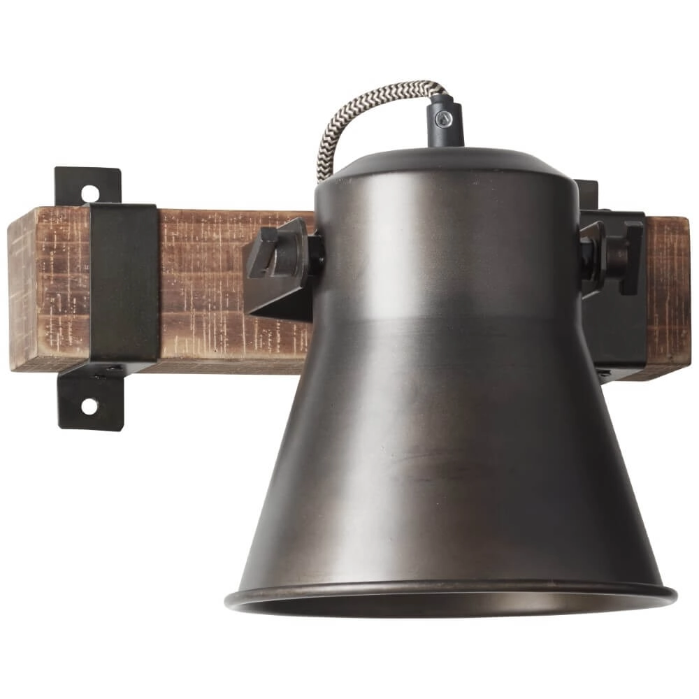 Wall lamp Decca black with brown Brilliant 4004353361432