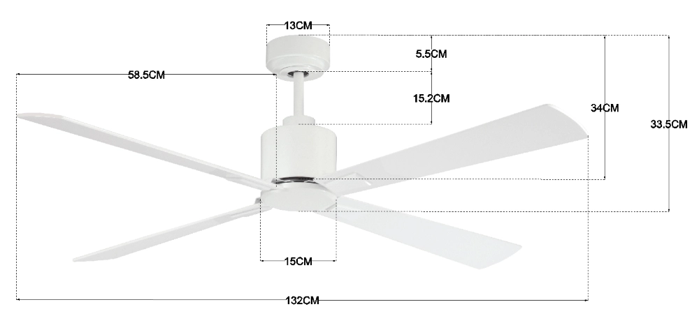 White ceiling fan Airfusion Climate I Ø 132cm Beacon 9333509087977
