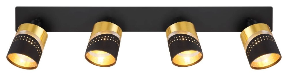 4-light ceiling spotlight Or black with gold Globo 9007371455706