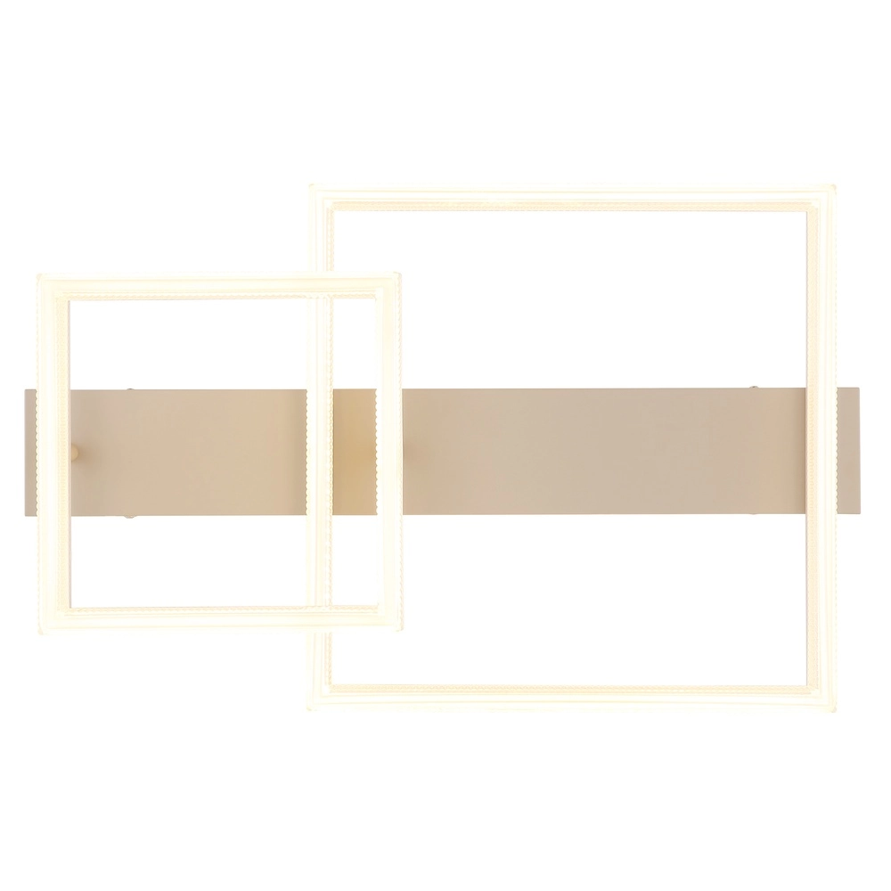Modern ceiling lamp Zara sand brown square 53cm Globo 9007371579075