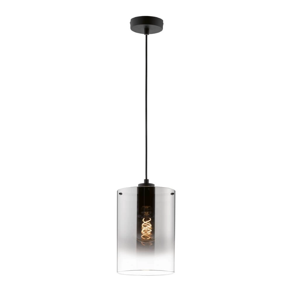 Hanging lamp Samu smoke glass