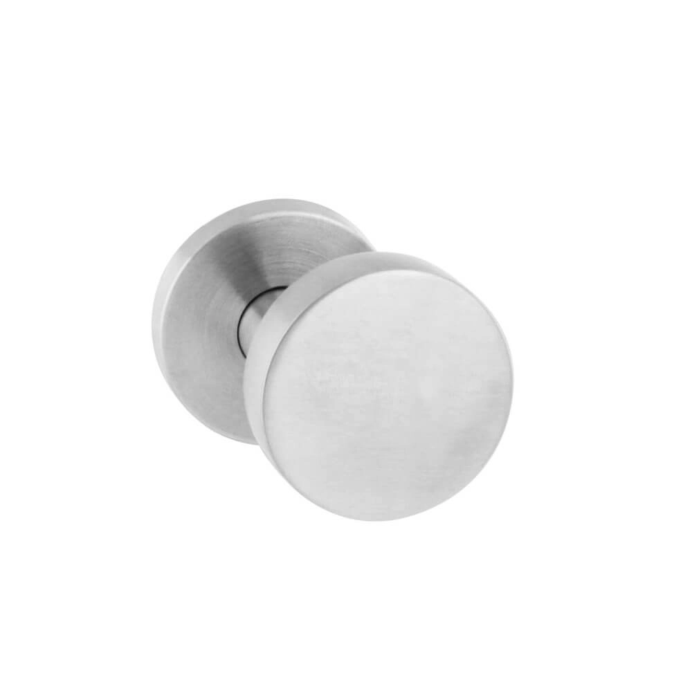 Doorknob Castor round crimped stainless steel