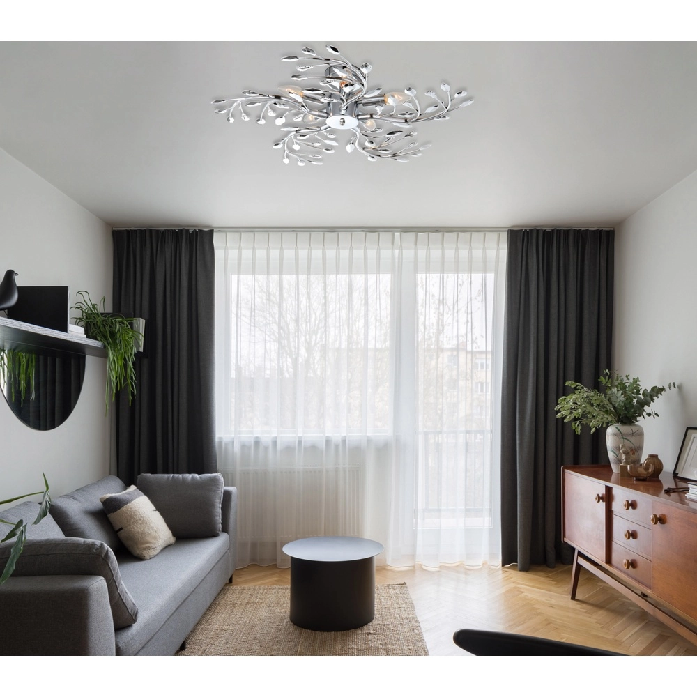 Ceiling lamp Flash chrome Ø 65cm Globo 9007371210121