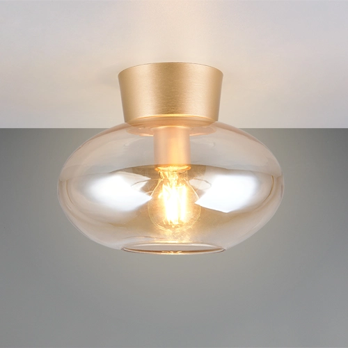 Ceiling lamp Sidera amber Ø 26cm Trio 4017807697261