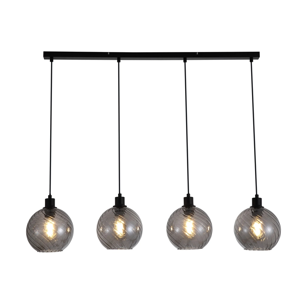 Pendant lamp Radiance 4-light black