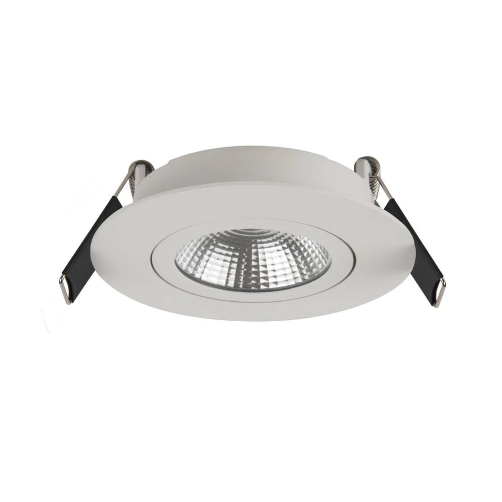 Round recessed spotlight Dublin white