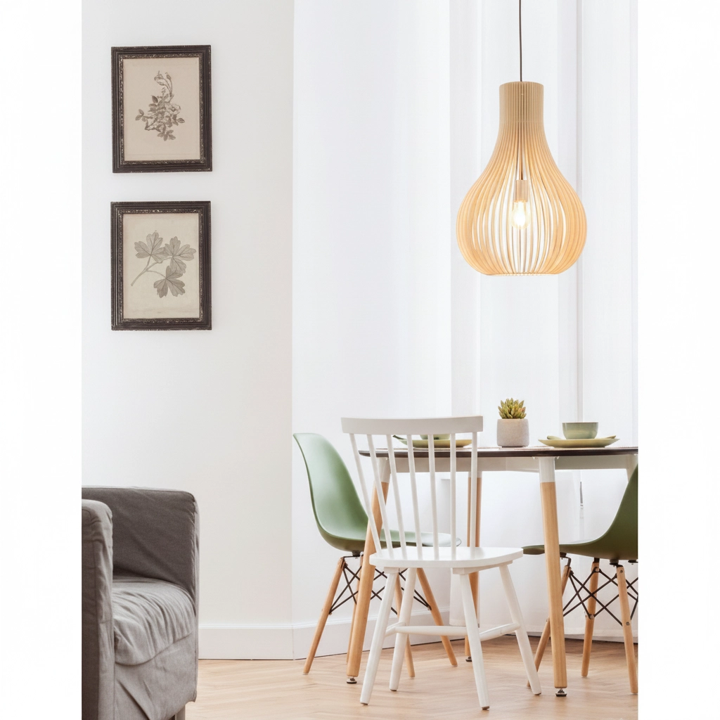 Modern pendant lamp Soho wood Ø 38cm