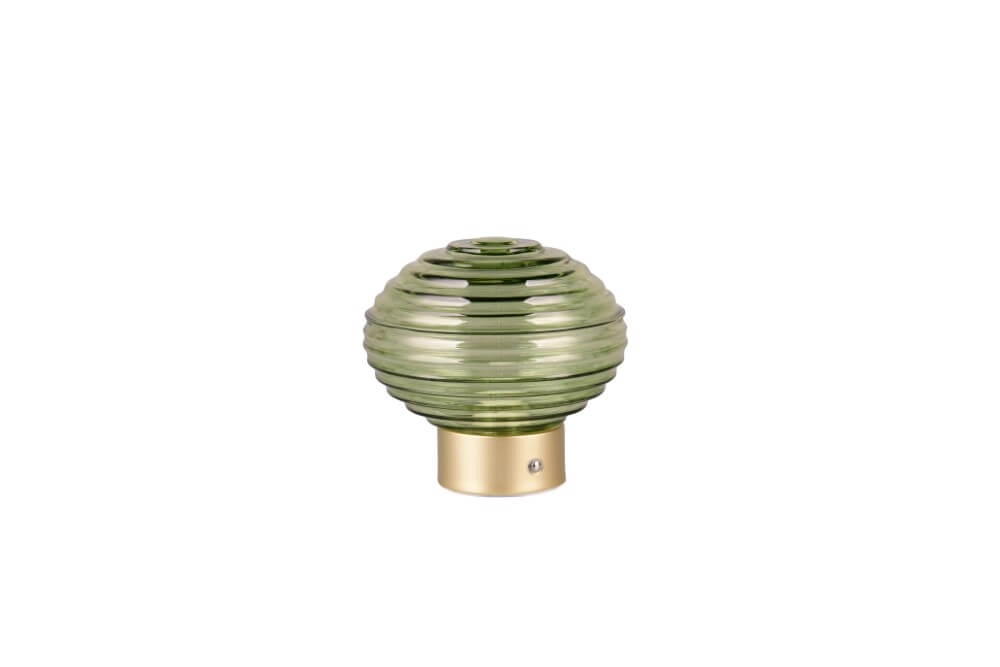 Rechargeable table lamp gold Earl Green glass Trio 4017807601947