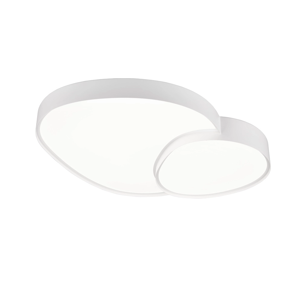Organic ceiling light Rise 77cm white Trio 4017807600605