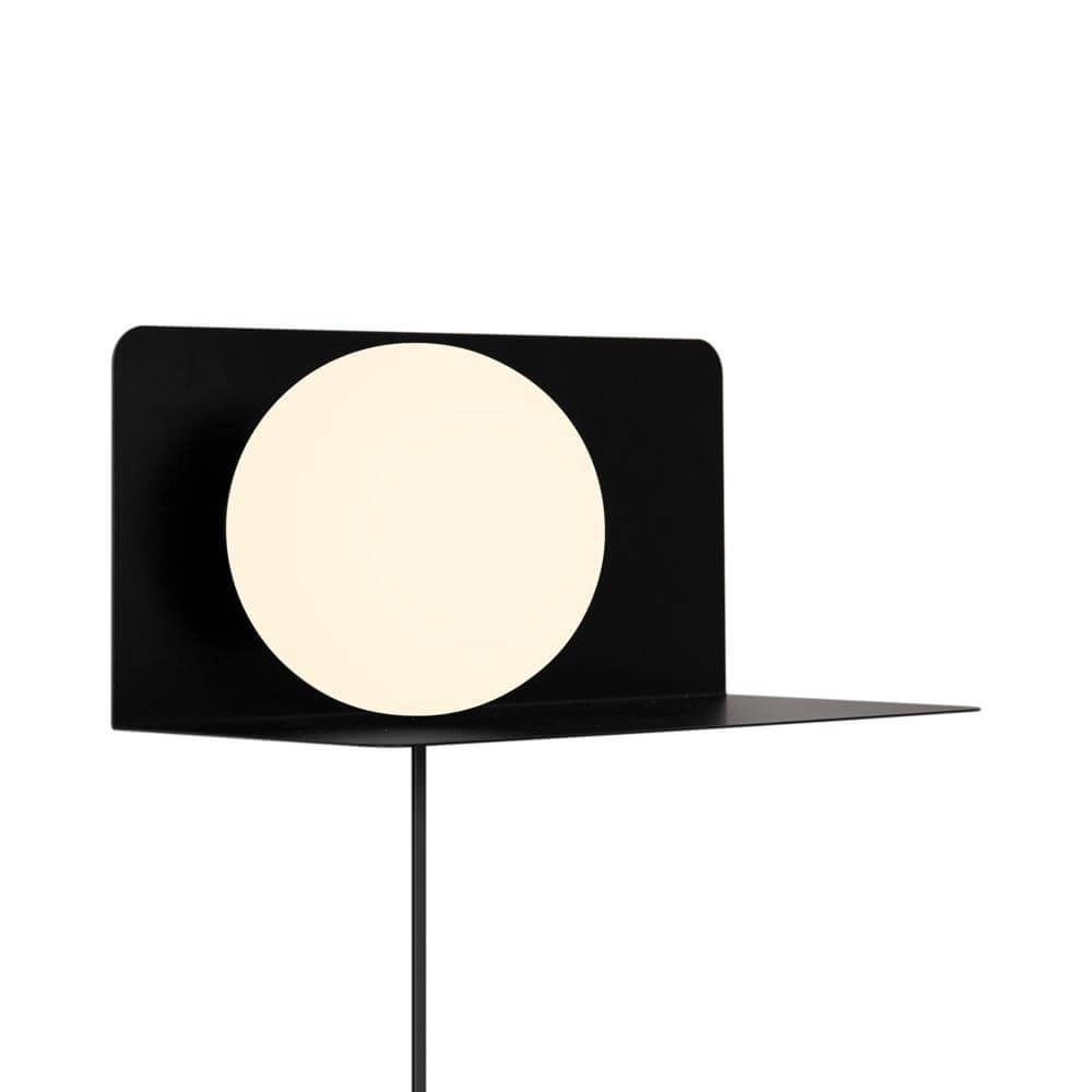 Wall lamp with sphere Lilibeth black
