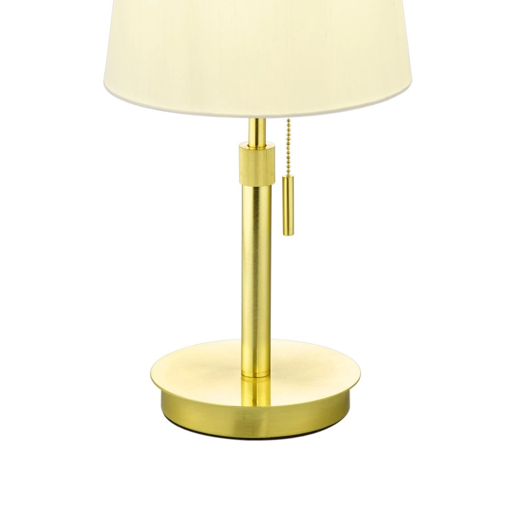 Table lamp Lyon brass matt with white Trio 4017807398557