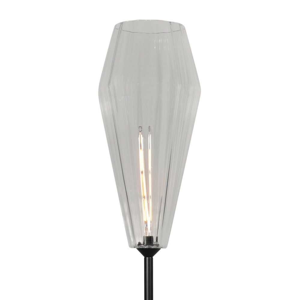 Black floor lamp Diamond 190cm with clear glass Masterlight 8718121259154