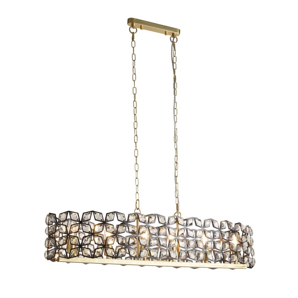 Hanging lamp Iris gold Searchlight 5053423243610
