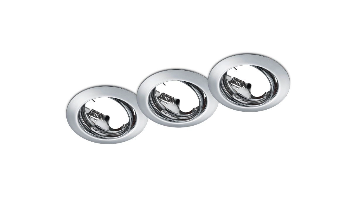 Downlight Jura (3x) GU10 8.3cm chrome