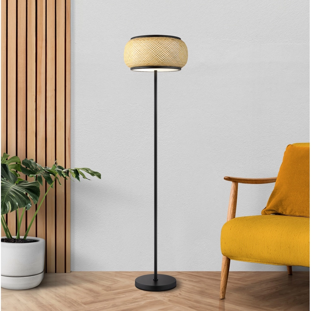 Floor lamp Bambora with bamboo Ø 38cm Globo 9007371569861