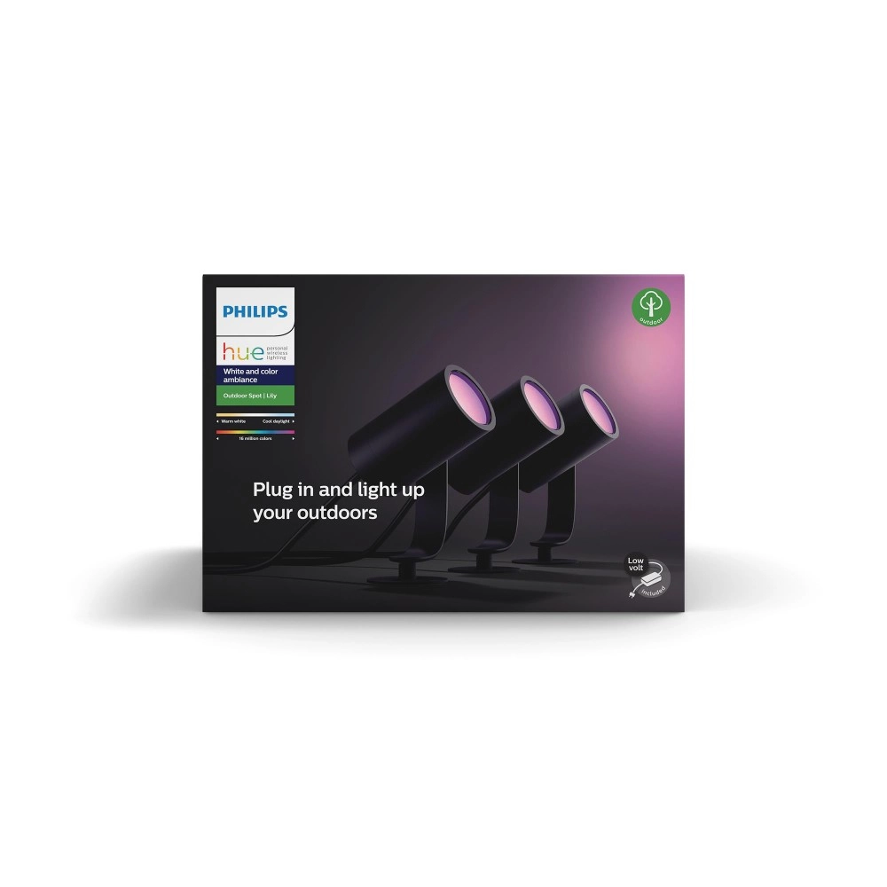 Garden spotlight set Hue Lily 24 volt - with 3 spots Philips 8718696167960