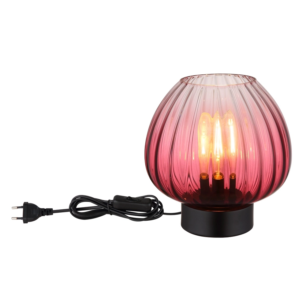 Table lamp Solveig red glass Globo 9007371475094