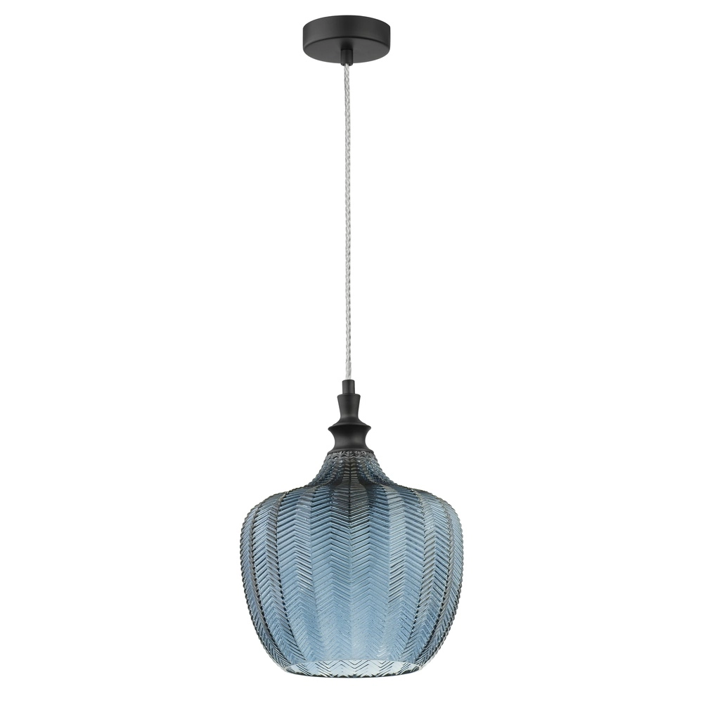 Pendant lamp Loni blue glass Lyora 5212017423061