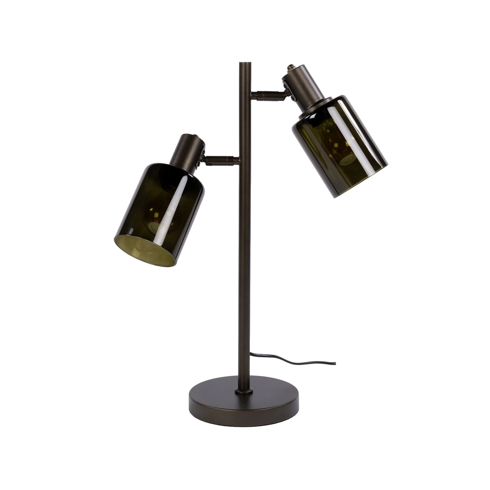 Tafellamp Sepiora sienna bruin 2-lichts Lyora 8716803515253