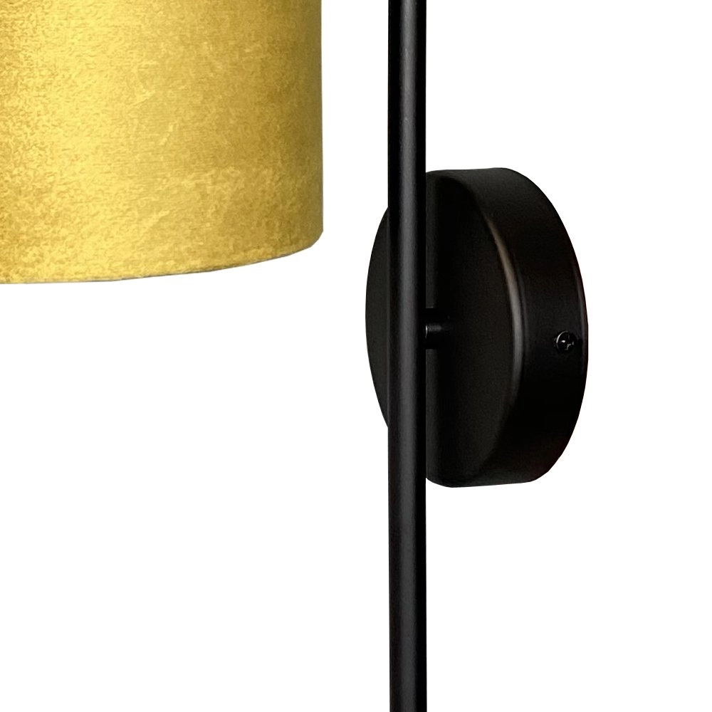 Black wall lamp Venus with gold-colored lampshade Masterlight 8718121251189