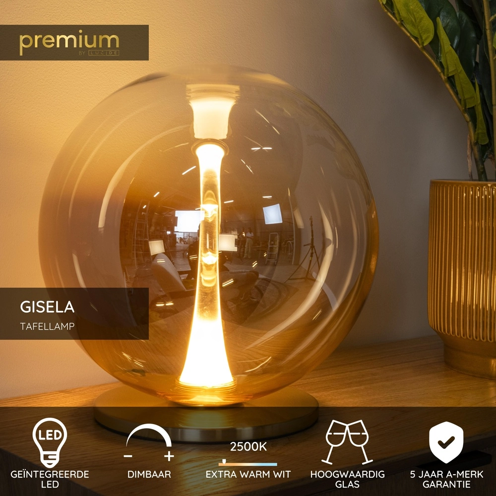 Design LED table lamp Gisela fading - 1x Ø 30cm Premium by Lucide 5411212135094