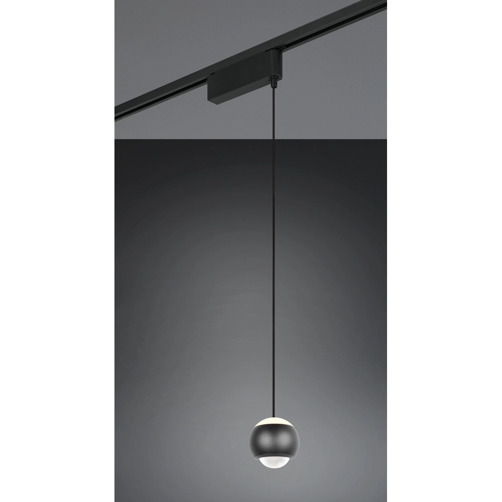 Pendant light for rail Hamlet Black 2-phase Trio 4017807662948