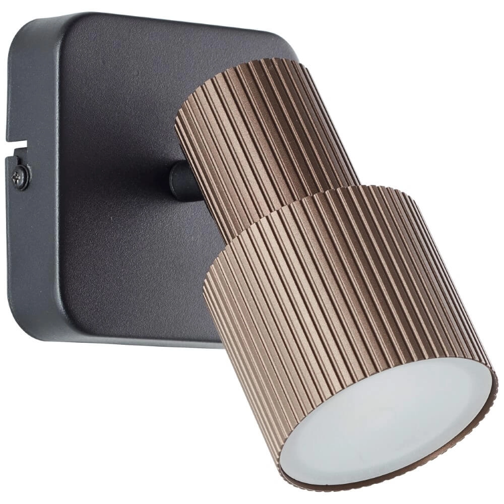 Surface-mounted spot Cadiz black with bronze Brilliant 4004353441264