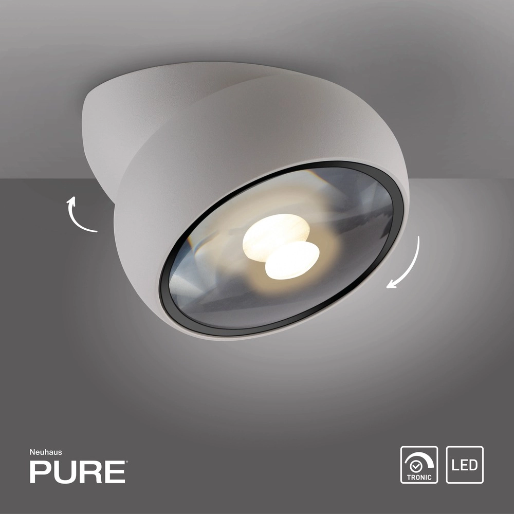 White surface-mounted spotlight Pure Move Ø 11cm - Led Paul Neuhaus 4012248395738