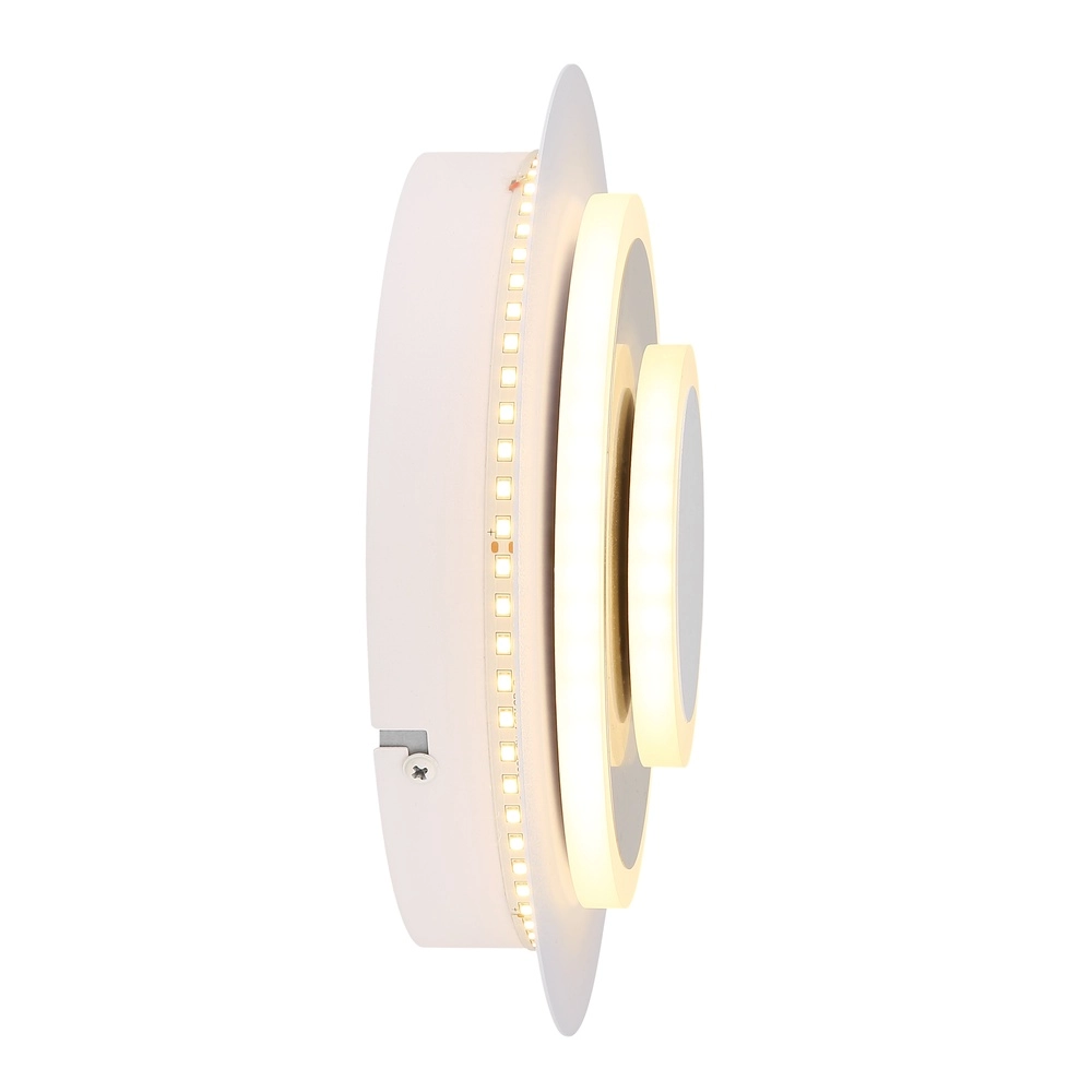 White wall lamp Odonell with wood Globo 9007371569410