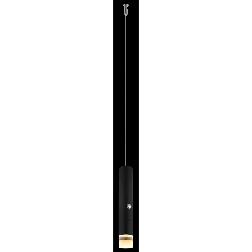 Sleek pendant lamp Pelo Black Globo 9007371575343