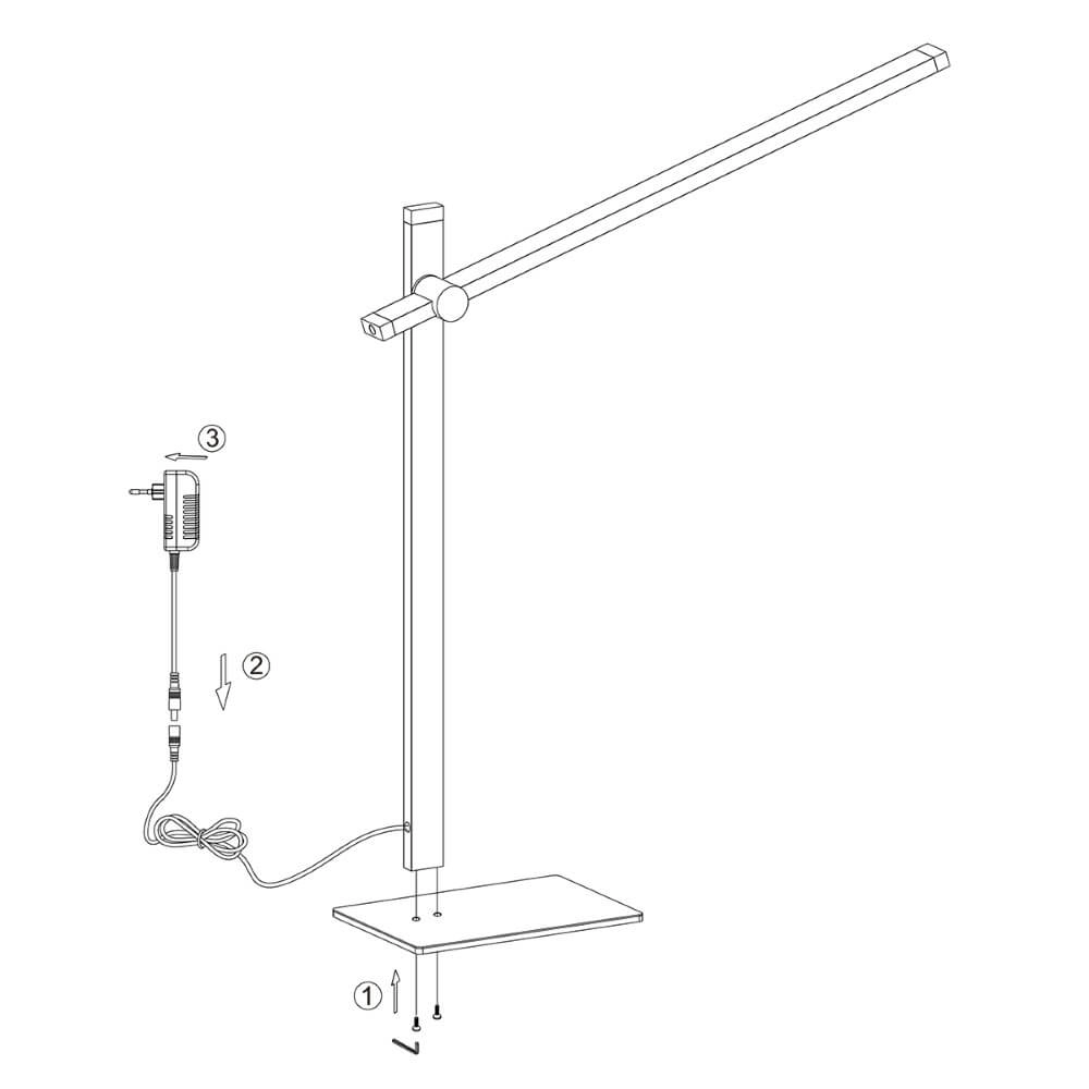 led desk lamp Stekk black Steinhauer 8712746132731
