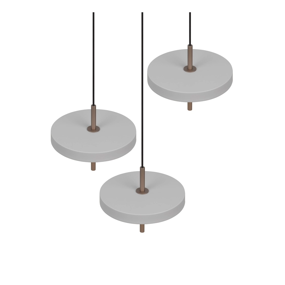 3-light pendant lamp Keaton Round white Trio 4017807655407