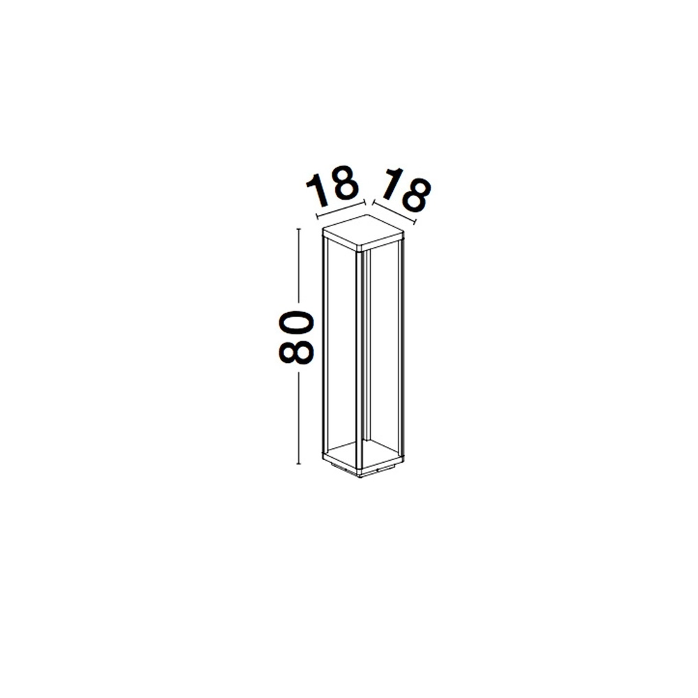 Square garden lamp Surf 80cm Lyora 5212017425461