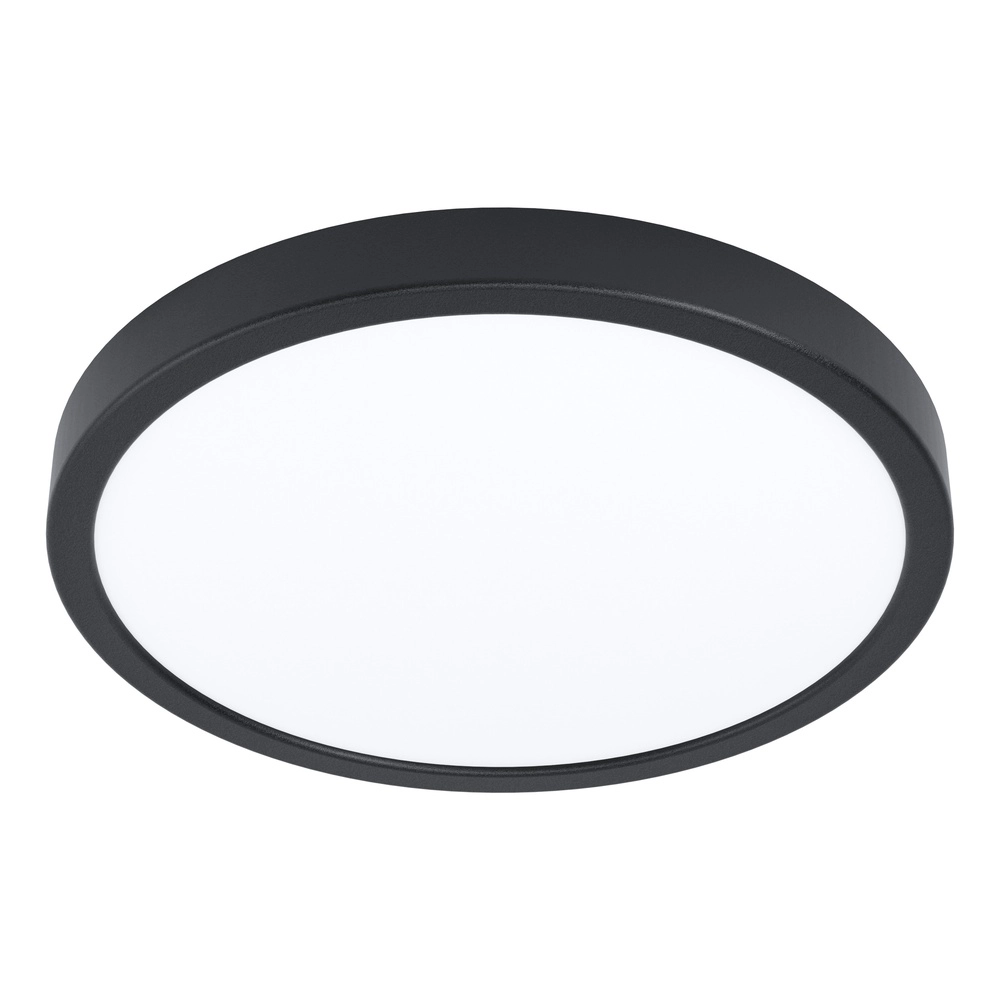 Led ceiling light Fueva 6 round - black - Ø 27,8cm