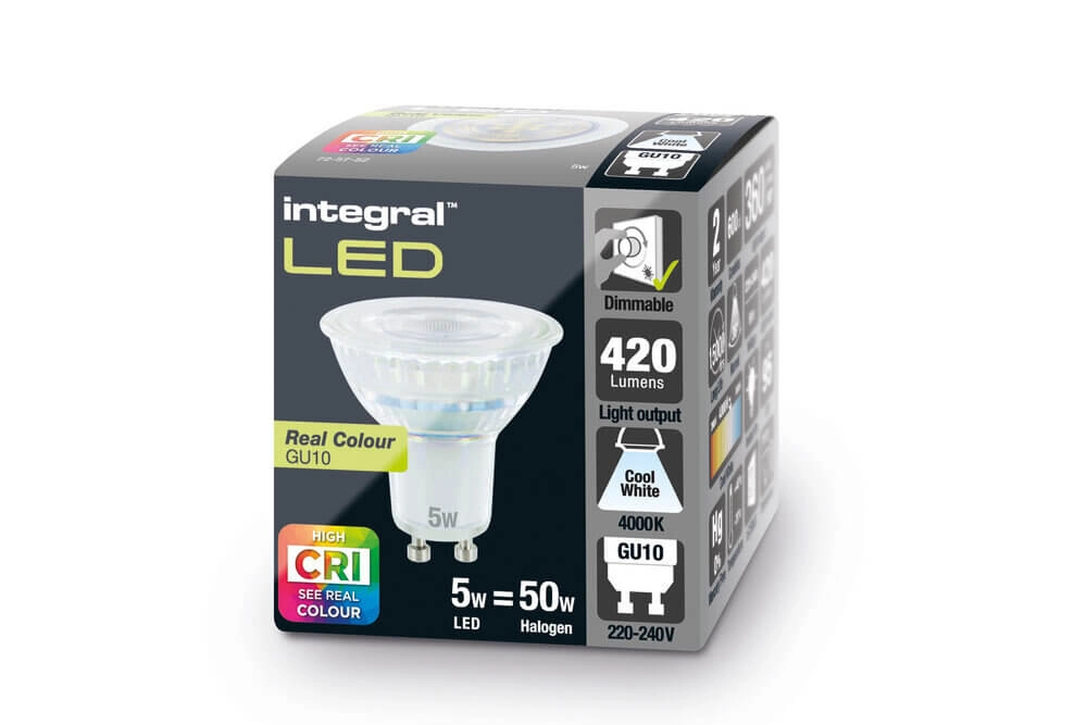 LED spot 5W - GU10 - 420lm - 4000K - CRI 95 Lyora 5055788252733