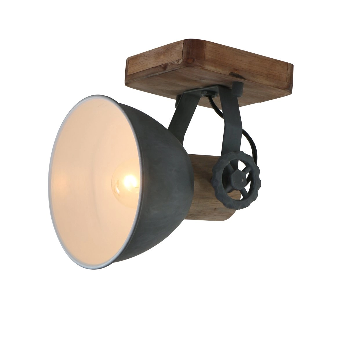 spotlight Gearwood vintage gray blue with wood brown Steinhauer 8712746122718
