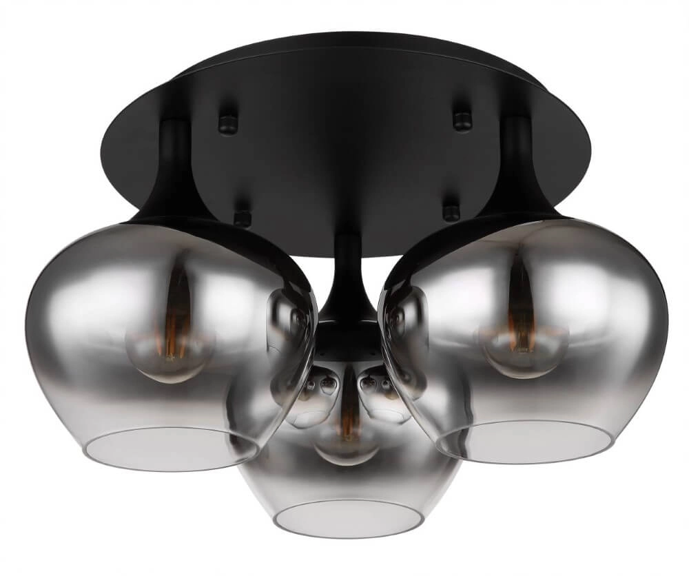 Design ceiling lamp Maxy black 3-lights Globo 9007371432394