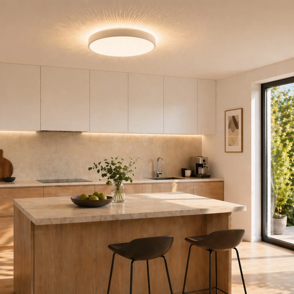 Ceiling light Solistra white Ø 34,5cm