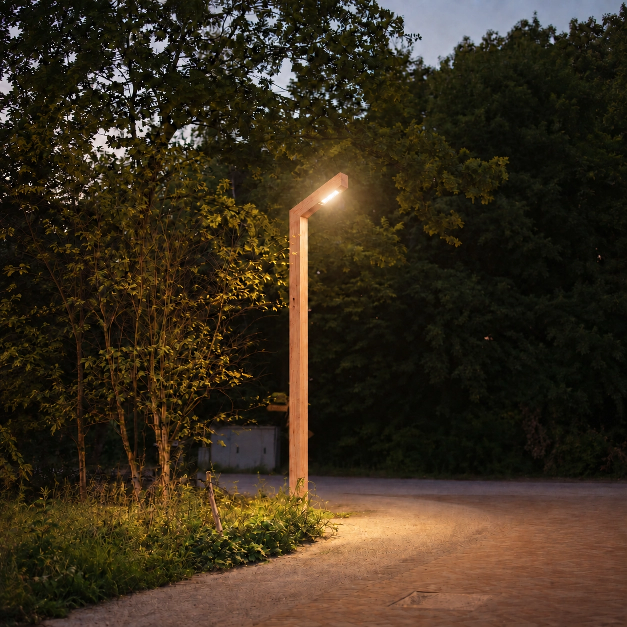 Wooden street lamp Strato Oak - 3M - 3000K