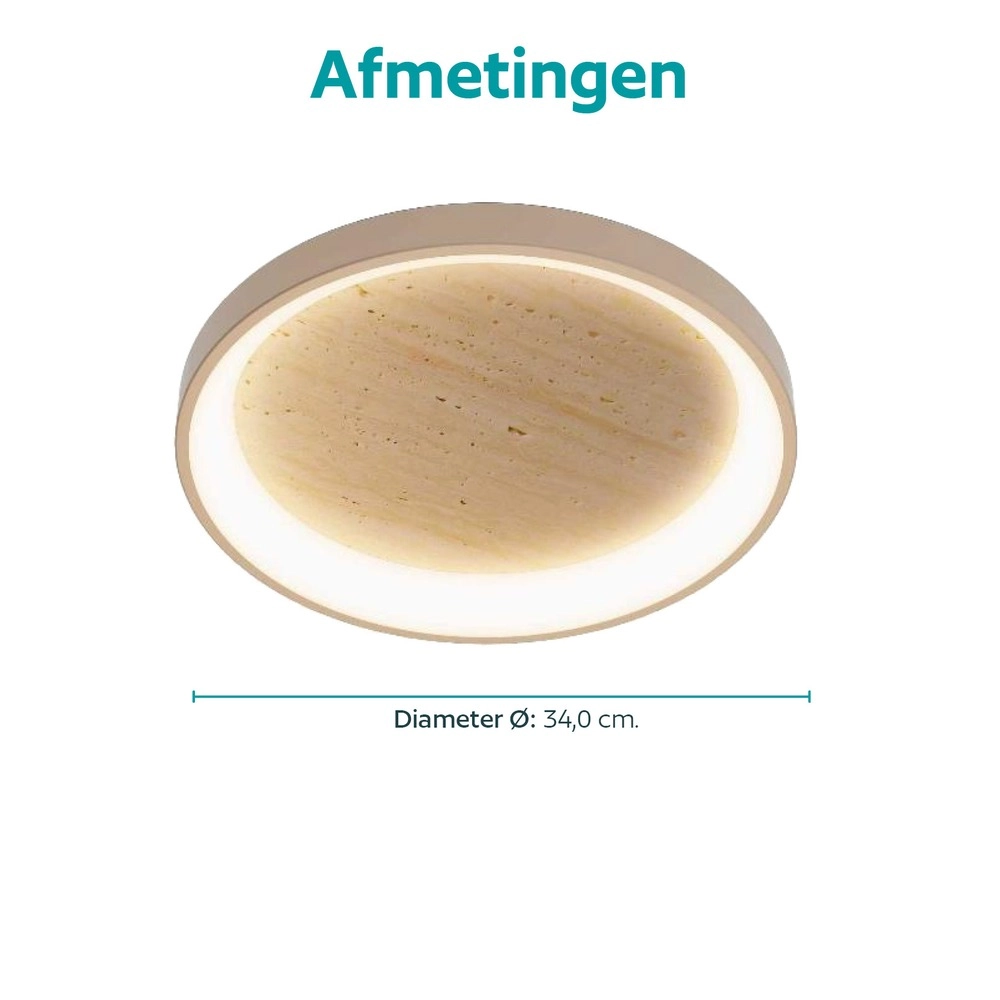 Modern ceiling lamp Meliciano sand brown Ø 36cm