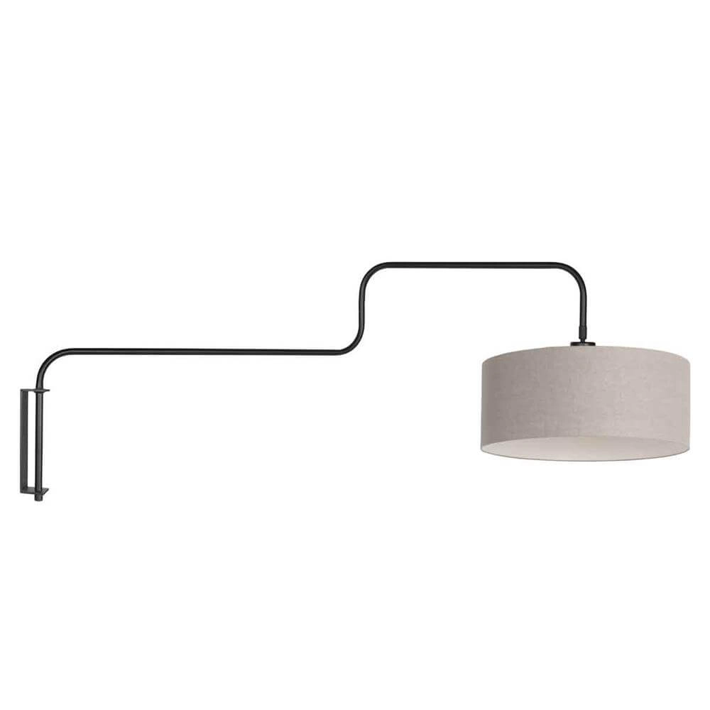 Wall lamp Bloeba black with gray