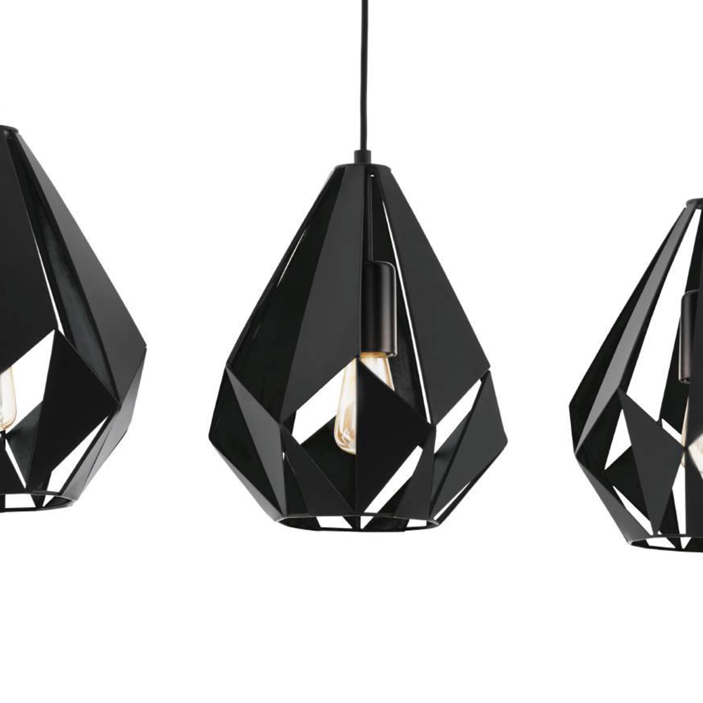 Black pendant lamp Carlton 5 3-light Eglo 9002759437015