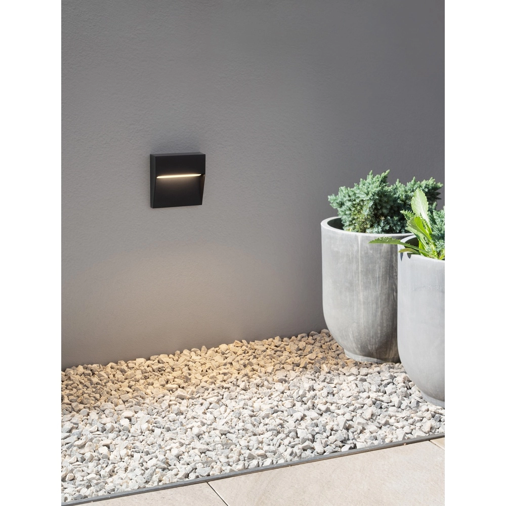 Square wall lamp Nectar Design anthracite