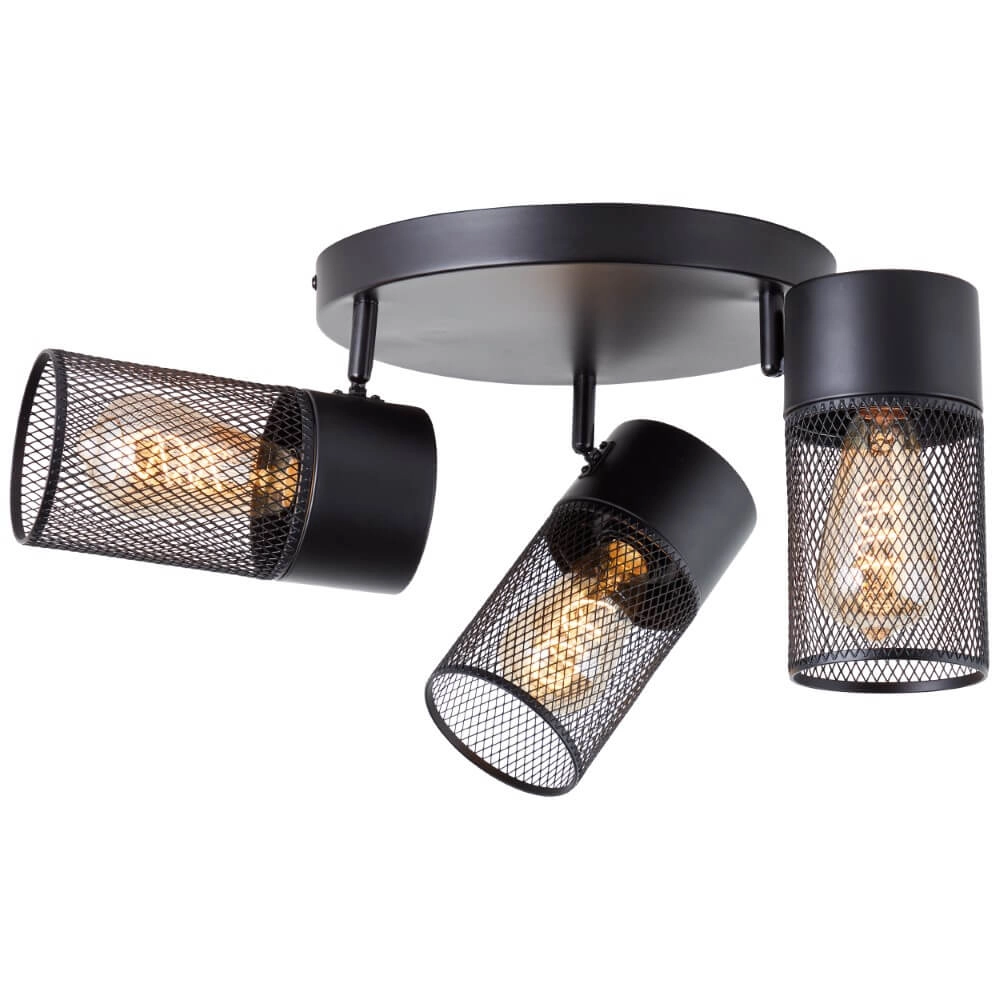Black ceiling lamp Kamolo 3x E27 Brilliant 4004353409417
