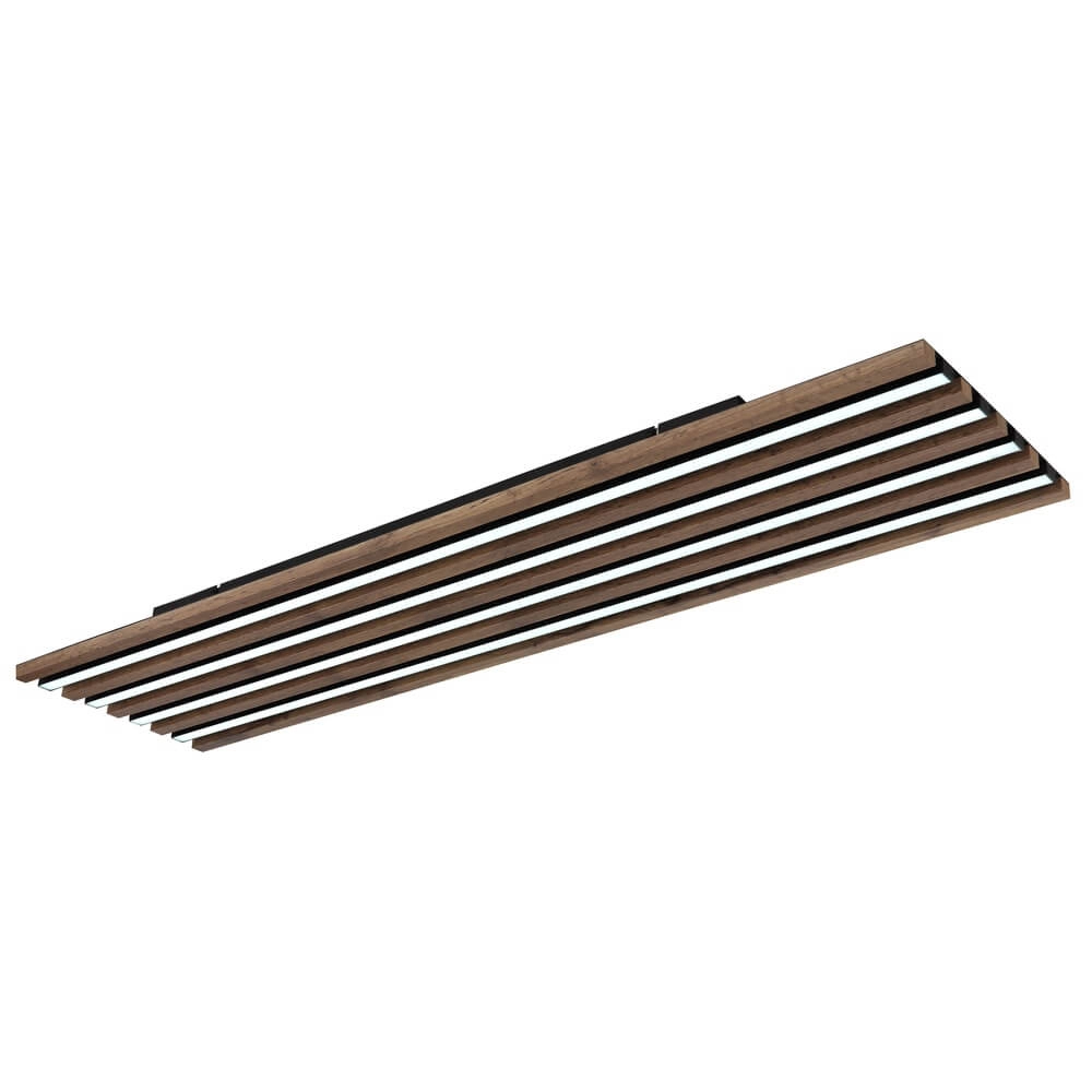 Ceiling lamp Hayden black with wood 120cm Globo 9007371516643